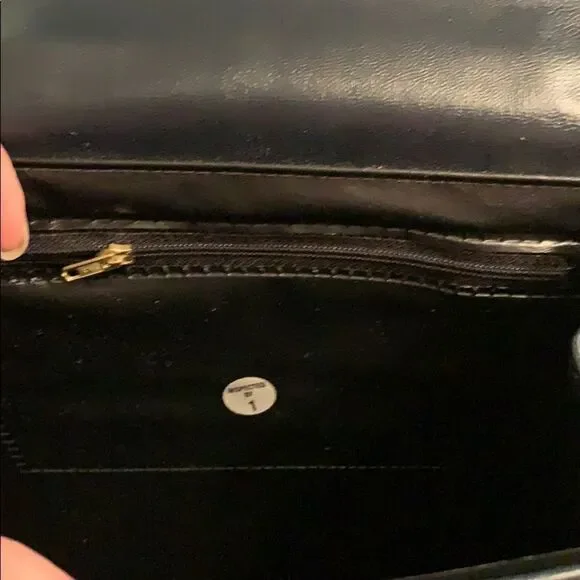 Nwot Vtg navy‎ blue satchel or crossbody purse 👜 - Picture 5 of 7